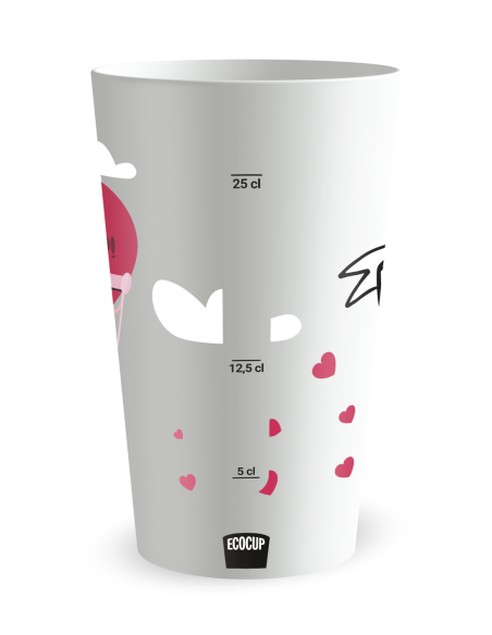 Gobelet blanc Graduation - mariage voyage montgolfière - Ecocup