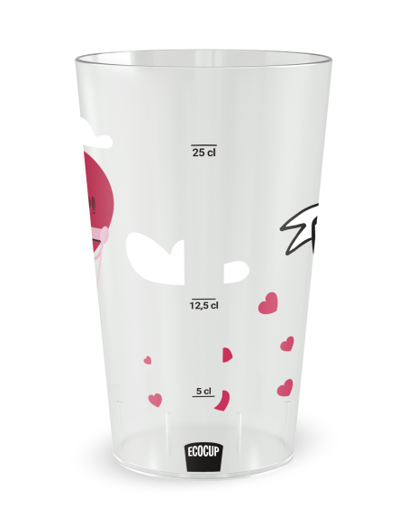 Gobelet transparent Graduation - mariage voyage montgolfière - Ecocup