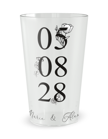 Gobelet transparent Graduation - mariage romantique chic - Ecocup