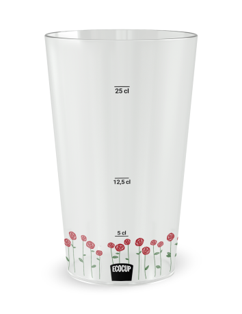 Gobelet transparent - Prénom - mariage roses - Ecocup 2