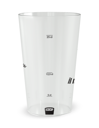 Transparante beker met maatverdeling - trouwhumor beker - Ecocup