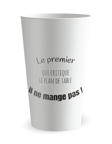 Witte beker aan de voorkant - trouwhumor beker - Ecocup