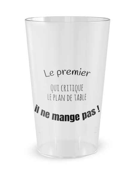 Transparante beker aan de voorkant - trouwhumor beker - Ecocup