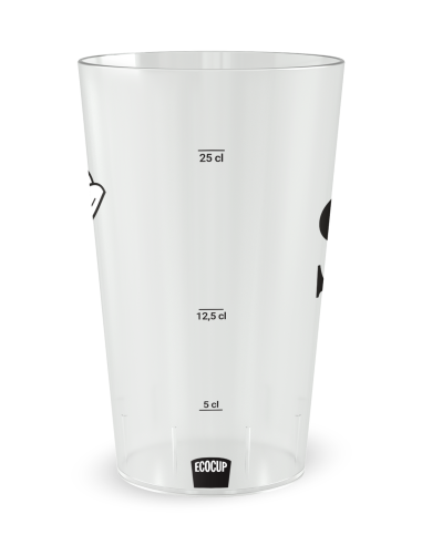 Gobelet transparent Graduation - mariage initiales fleurs - Ecocup