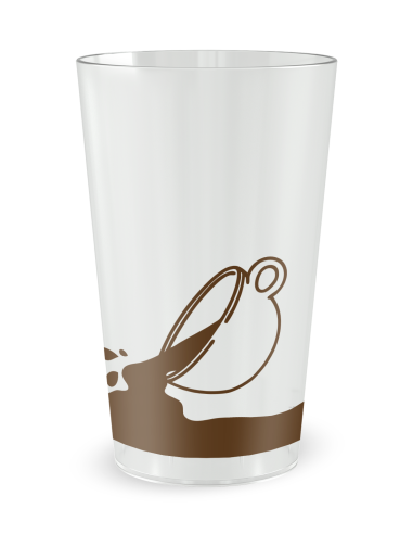 Witte beker, zijaanzicht - “Koffie” - Ecocup