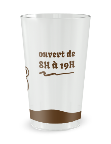 Gobelet transparent de face - Café - Ecocup 2