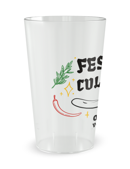 Transparante beker, zijaanzicht - Culinaire Festival - Ecocup