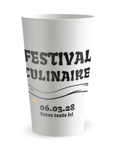 Witte beker aan de voorkant - Culinaire Festival - Ecocup