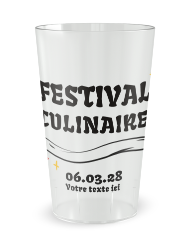 Transparante beker aan de voorkant - Culinaire Festival - Ecocup