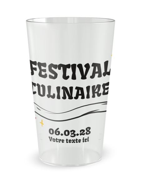 Transparante beker aan de voorkant - Culinaire Festival - Ecocup