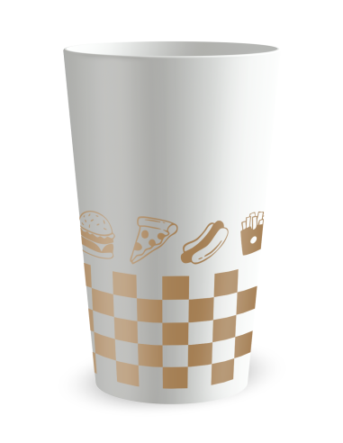 Gobelet blanc de dos - Food Truck - Ecocup