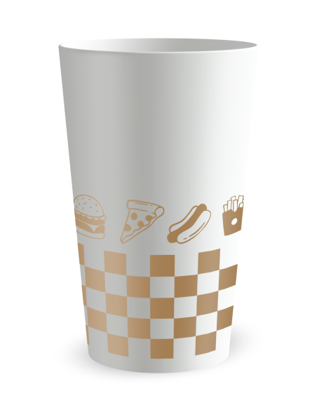 Witte beker achteraanzicht - “Food Truck” - Ecocup