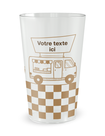 Gobelet transparent de face - Food Truck - Ecocup