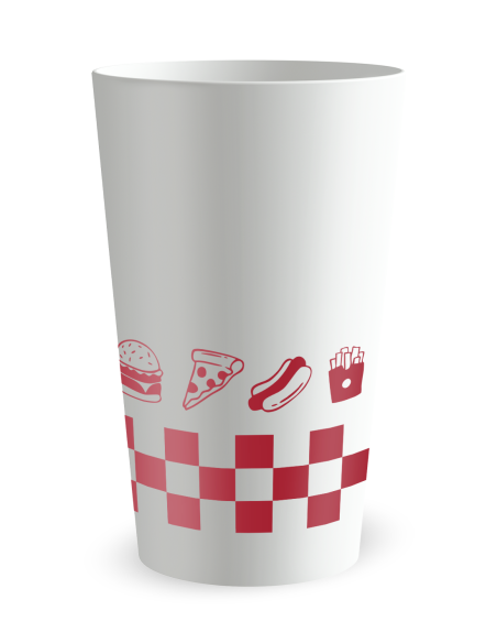 Gobelet blanc de dos - Food Truck Véhicule - Ecocup