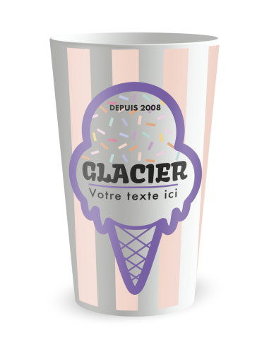 Gobelet blanc de face - Glacier - Ecocup