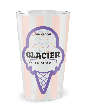 Gobelet transparent de face - Glacier - Ecocup