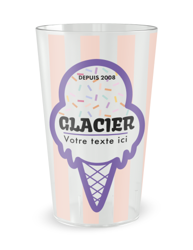 Gobelet transparent de face - Glacier - Ecocup