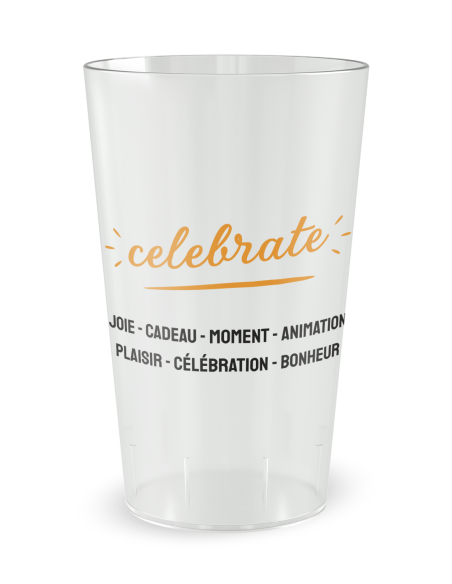 Transparante beker aan de voorkant - Personeelsvereniging “Celebrate” - Ecocup