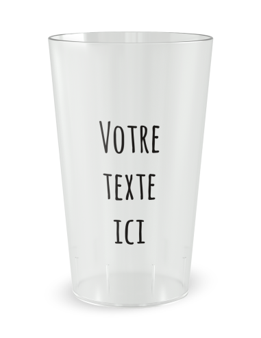 Gobelet transparent de dos - Entreprise Equipe - Ecocup