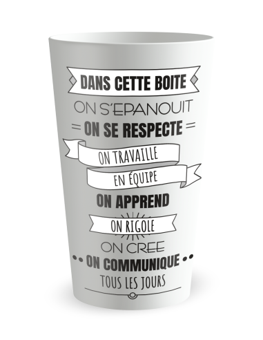 Witte beker aan de voorkant - Bedrijf & Team - Ecocup