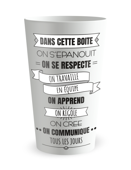 Witte beker aan de voorkant - Bedrijf & Team - Ecocup