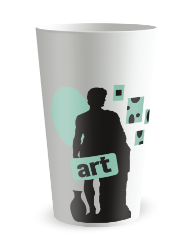 Gobelet blanc de face - Musée - Ecocup