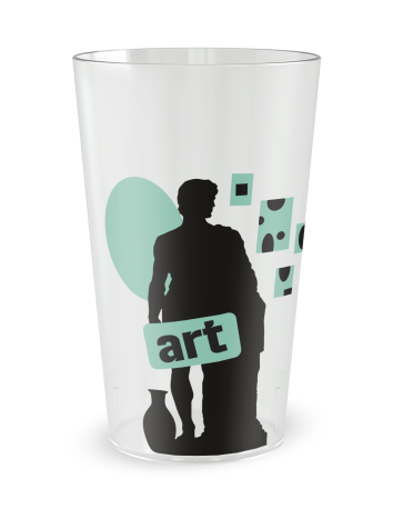 Transparante beker aan de voorkant - “Museum” - Ecocup