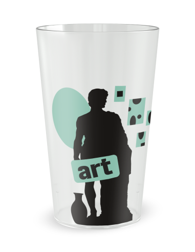 Transparante beker aan de voorkant - “Museum” - Ecocup