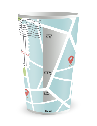 Gobelet blanc de coté - Office de Tourisme - Ecocup