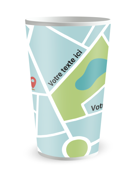 Witte beker achteraanzicht - “Toeristenbureau” - Ecocup