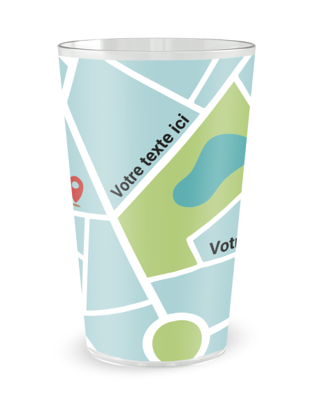 Transparante beker achteraanzicht - “Toeristenbureau” - Ecocup