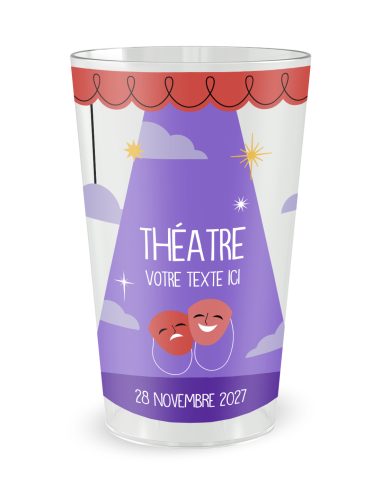 Transparante beker aan de voorkant - “Theater” - Ecocup