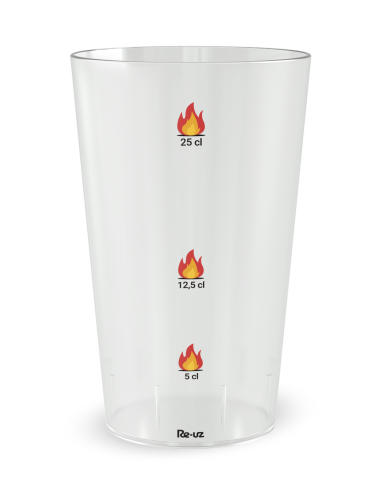 Gobelet transparent de dos - Caserne - Ecocup