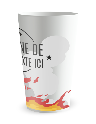 Gobelet blanc de coté - Caserne - Ecocup