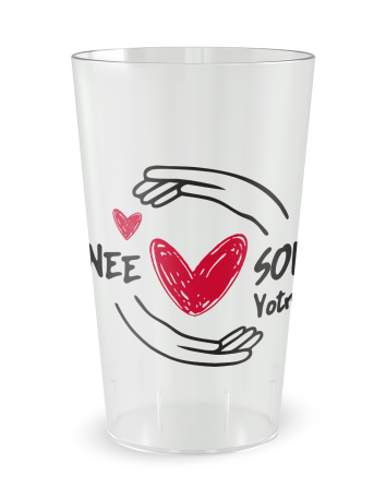 Gobelet transparent de face - Journée Solidaire - Ecocup