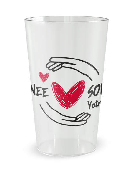 Gobelet transparent de face - Journée Solidaire - Ecocup