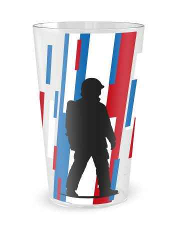Gobelet transparent de face - Pompiers - Ecocup