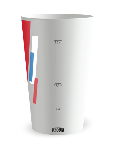 Witte beker met maatverdeling - “Brandweer” - Ecocup