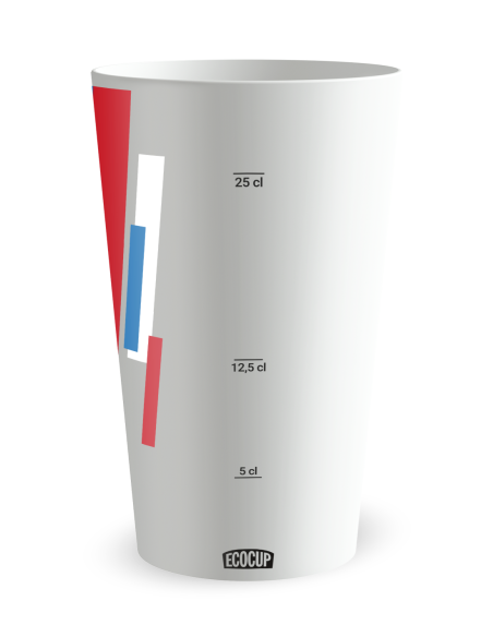 Witte beker met maatverdeling - “Brandweer” - Ecocup