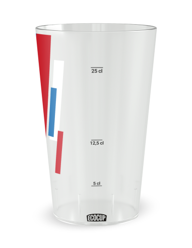 Gobelet transparent Graduation - Pompiers - Ecocup