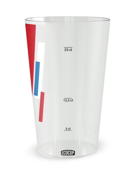 Gobelet transparent Graduation - Pompiers - Ecocup