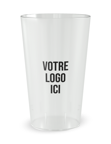 Gobelet transparent de dos - Pompiers - Ecocup