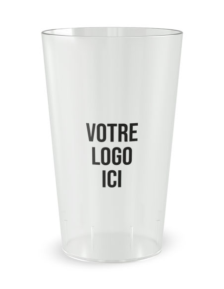 Gobelet transparent de dos - Pompiers - Ecocup