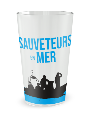 Gobelet transparent de face - Sauveteurs en Mer - Ecocup