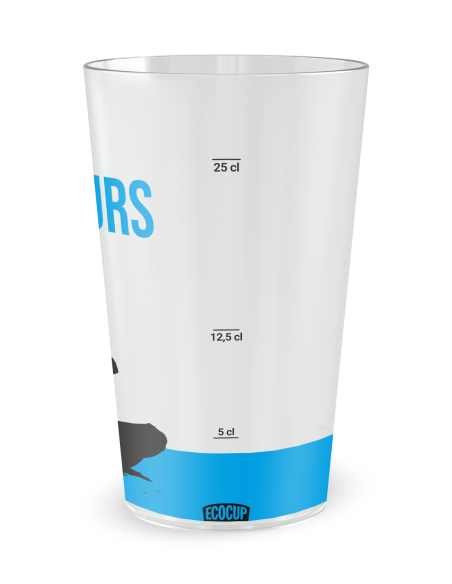 Transparante beker met maatverdeling - “Reddingsdienst op Zee” - Ecocup