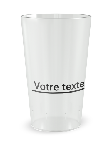 Gobelet transparent de dos - Solidarité - Ecocup