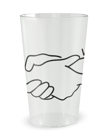 Gobelet transparent de face - Solidarité - Ecocup