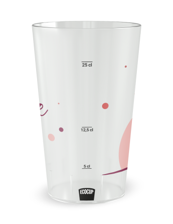 Transparante beker aan de voorkant - “Dans” - Ecocup 2