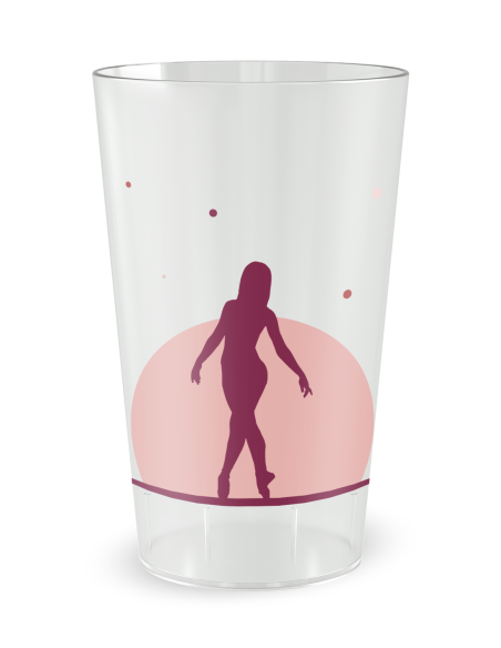 Transparante beker aan de voorkant - “Dans” - Ecocup