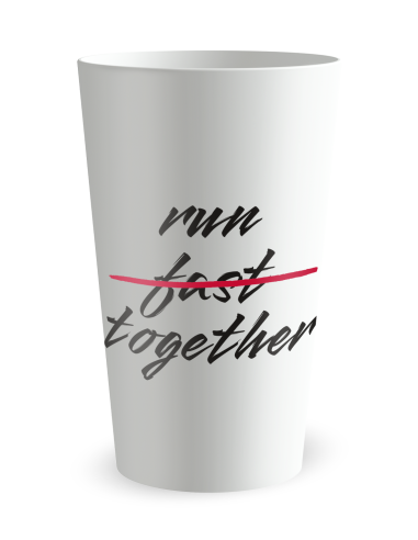 Gobelet blanc de face - Run Together - Ecocup